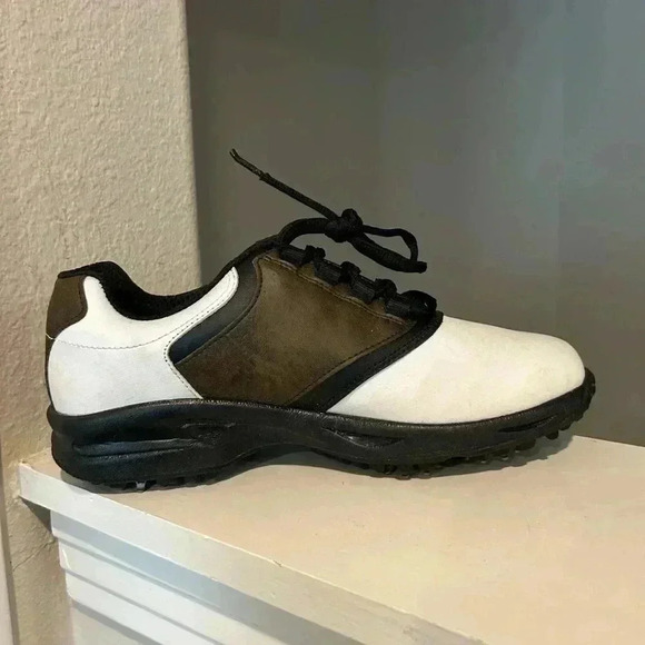 FootJoy Soft Spike Oxford Golf Cleat Shoe 45020 White Leather Youth Size 6Y - Picture 5 of 11